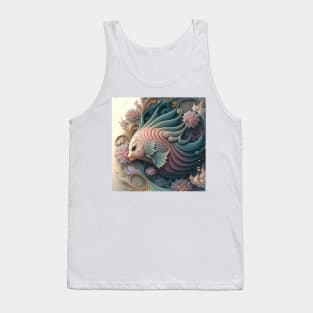 A Fractal Design in a Fish Motif Tank Top